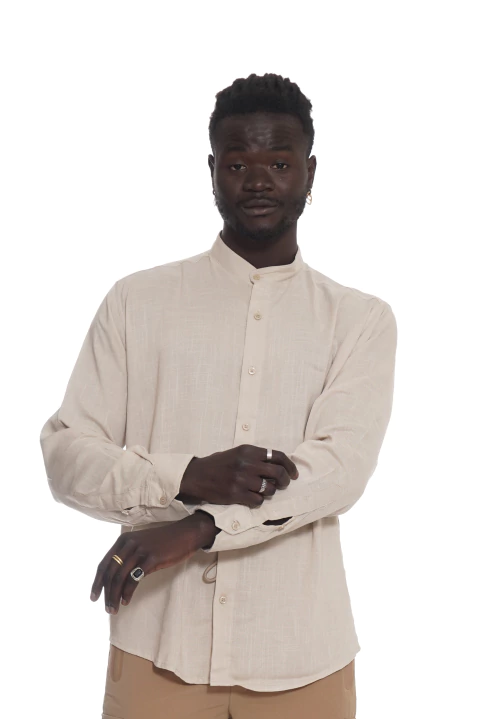 Camisa manga larga cuello mao light linen MD58 Specials en internet