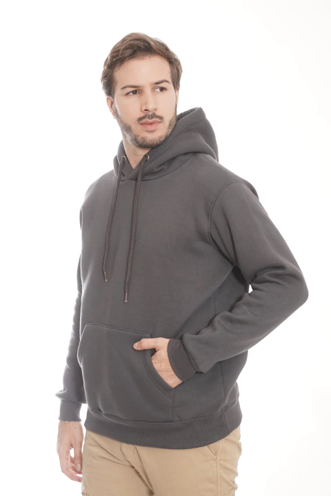 Buzo Hoodie de Frisa Liso MD58 Essentials en internet