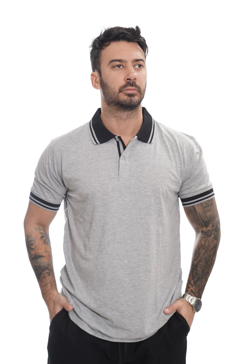 Chomba de jersey textured knit art.5427 MD58 Essentials - tienda online