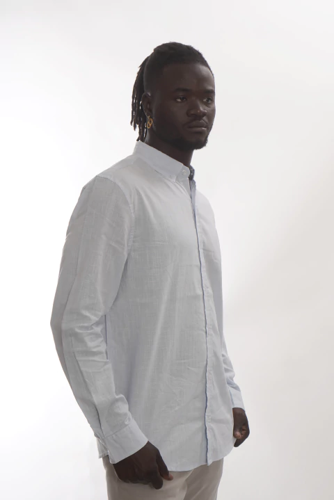 Camisa manga larga premium cotton con logo bordado MD58 Specials en internet