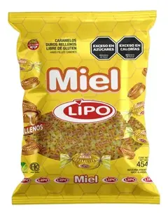 CARAMELOS DE MIEL LIPO (RELLENOS) - BOLSA X 454 GRAMOS -