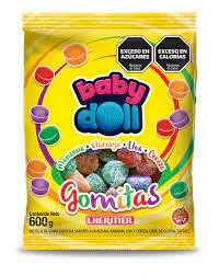 GOMITAS FRUTALES BABY DOLL ( SIN TACC ) - BOLSA X 600 GRAMOS -