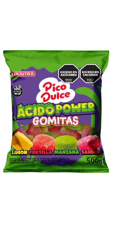 GOMITAS PICO DULCE ACIDO POWER ( SIN TACC ) - BOLSA X 500 GRAMOS -