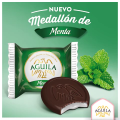 BOCADITO AGUILA DE CHOCOLATE Y MENTA - CAJA X 15 UNIDADES -