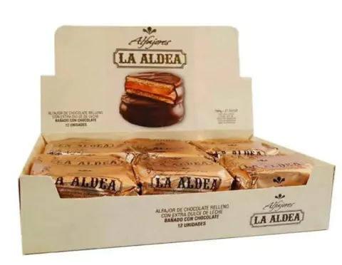 ALFAJOR DE CHOCOLATE LA ALDEA - CAJA X 12 UNIDADES -