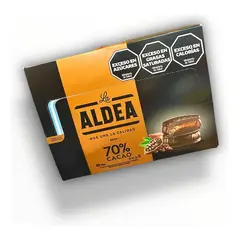 ALFAJOR LA ALDEA 70% CACAO - CAJA X12 UNIDADES -