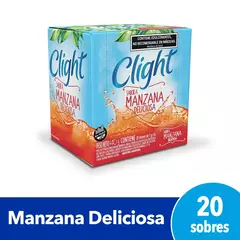 JUGO PARA PREPARAR SABOR MANZANA DELICIOSA CLIGHT ( SIN TACC ) - CAJA X 20 SOBRES -