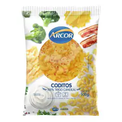 FIDEOS CODITOS DE ARCOR 100% TRIGO CANDEAL - PAQUETE X 500 GRAMOS -