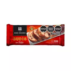 BUDIN DE VAINILLA CON FRUTAS LOS DOS CHINOS - UNIDAD X 250 GRAMOS -