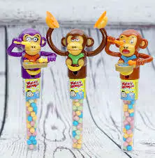 PASTILLITAS CON JUGUETE WACKY MONKEY BAND - CAJA X 8 UNIDADES - - comprar online