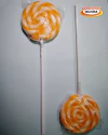 PALETAS DE COLOR NARANJAS Y BLANCAS PARA CANDY BAR - BOLSA X 15 UNIDADES -