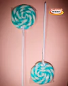 PALETAS DE COLOR CELESTES Y BLANCAS PARA CANDY BAR - BOLSA X 15 UNIDADES -