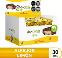 ALFAJOR DE ARROZ CHOCOARROZ DE LIMON ( SIN TACC ) - CAJA X 30 UNIDADES - - comprar online