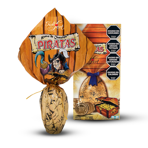 HUEVO DE PASCUA PIRATAS FELFORT CON SORPRESA - UNIDAD X 200 GRAMOS -