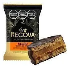 ALFAJOR CHOCOLATE PREMIUM LA RECOVA - CAJA X 6 UNIDADES -