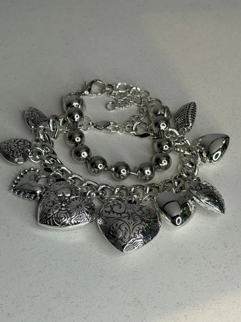 Brazalete Hearts Charms