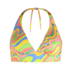 CORPIÑO HALTER CON COLETAS