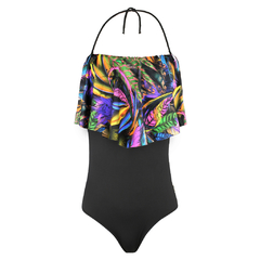 MALLA STRAPLESS CON VOLADOS
