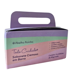 4 Sabonetes Barra Todo Cuidado + Abelha Rainha 90g cada