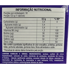 Tabela nutricional do Kit Familhao Suplemento Alimentar A-Z Original com informações sobre porções, nutrientes e ingredientes.
