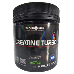 Creatina em Pó Suplemento Alimentar Turbo Sabor Limão Black Skull 150g
