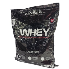 Whey em Pó Suplemento Alimentar de Proteína Sabor Chocolate Refil Black Skull 900g