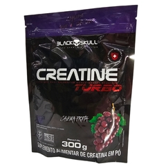 Creatina em Pó Turbo Sabor Uva Black Skull 300g Refil