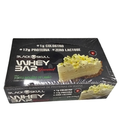 Kit 12 Whey Bar Barra de Proteínas Gourmet Sabor Torta de Mousse de Limão Black Skull 45g