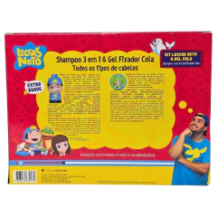 Imagem do Shampoo 3 em 1 3D Todos os Tipos de Cabelos + Gel Cola Os Aventureiros Luccas Neto Cia. da Natureza