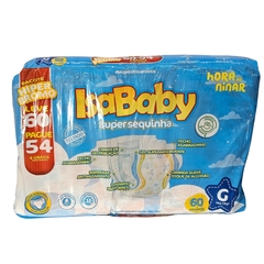 Fralda IsaBaby Super Sequinha Hora de Ninar G 60 Und