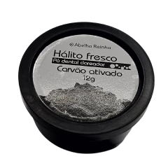Pó Dental Clareador com Carvão Ativado Hálito Fresco Abelha Rainha 12g - eBena