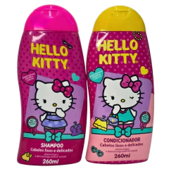 Kit Shampoo + Condicionador Cabelos Lisos e Delicados Hello Kitty Cia. da Natureza - eBena