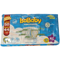 Fralda IsaBaby Super Sequinha Hora de Ninar XG 50 Und