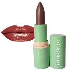 Batom Brilho e Sabor Chocolate FPS 15 Shine Colors Abelha Rainha 3,7g