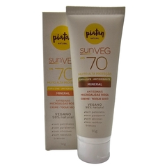 Protetor Solar Facial Mineral FPS 70 Vegano SunVEG Piatan Natural 50g