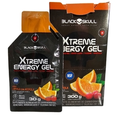 Kit 10 Xtreme Energy Gel Suplemento Alimentar Sabor Laranja com Acerola Black Skull 30g
