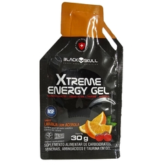 Xtreme Energy Gel Suplemento Alimentar Sabor Laranja com Acerola Black Skull 30g