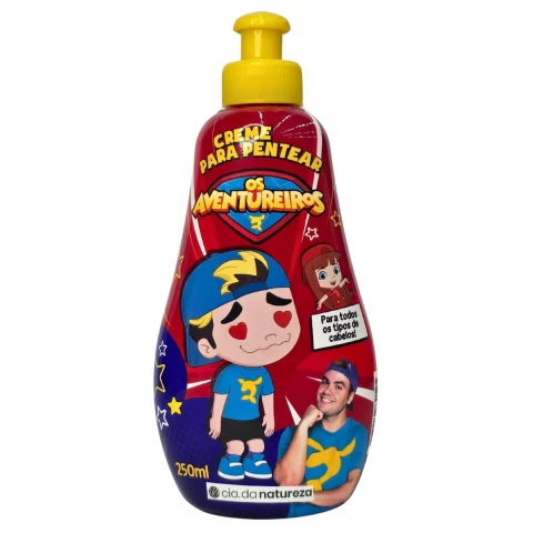 Creme de Pentear Todos os Tipos de Cabelos Luccas Neto Os Aventureiros Luccas Neto Cia. Da Natureza 250ml