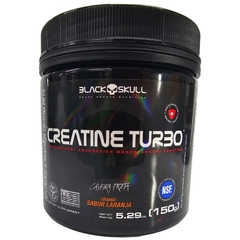 Creatina em Pó Suplemento Alimentar Turbo Sabor Laranja Black Skull 150g