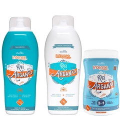 Kit Shampoo + Condicionador + Creme 2 em 1 Vegano Rei Argan Intense Griffus