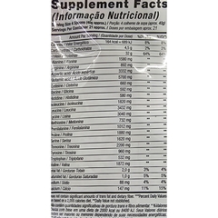 Informação nutricional do Whey em Pó Refil Concentrado + Isolado e Hidrolisado Sabor Chocolate 3 HD Black Skull 837g
