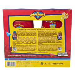 Kit Shampoo + Condicionador Para Todos os tipos de Cabelos Os Aventureiros Luccas Neto Cia. da Natureza - eBena