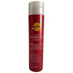 Shampoo Todos os tipos de Cabelos Rambutan + Biotina Vegano Piatan Natural 300ml