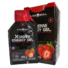 Kit 10 Xtreme Energy Gel Suplemento Alimentar Sabor Morango Black Skull 30g