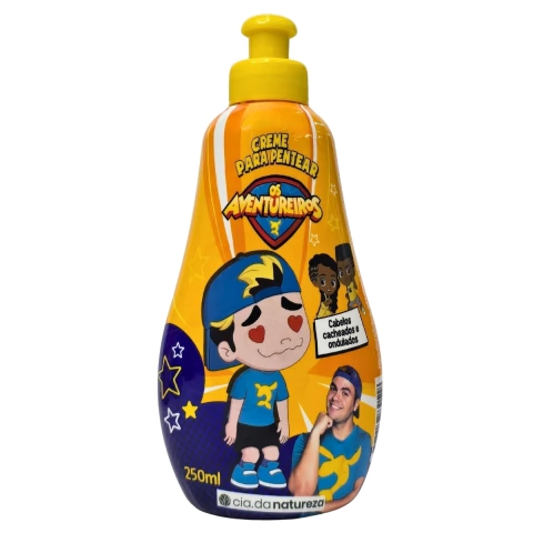 Creme De Pentear Para Cabelos Cacheados e Ondulados Os Aventureiros Luccas Neto Cia. da Natureza 250ml