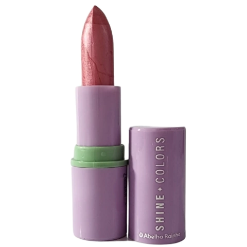 Batom Brilho Intenso Rosa Cintilante FPS 15 Shine Colors Abelha Rainha 3,7g