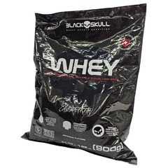 Whey em Pó Suplemento Alimentar de Proteína Sabor Baunilha Refil Black Skull 900g