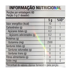 Glutamina em Pó Suplemento Alimentar Turbo Sem Sabor Black Skull 300g
