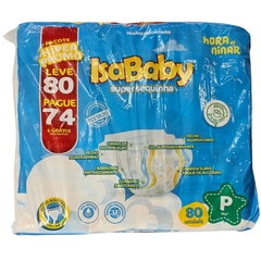 Fralda IsaBaby Super Sequinha Hora de Ninar P 80 Und