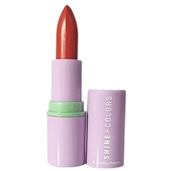 Batom Brilho Intenso Vermelho Scarlet FPS 15 Shine Colors Abelha Rainha 3,7g